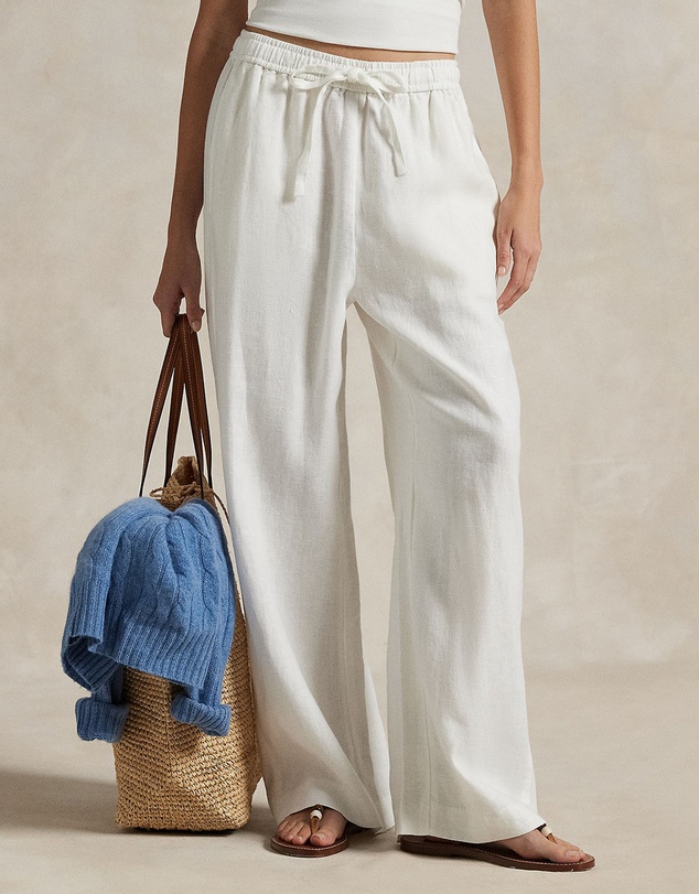Polo Ralph Lauren - Linen Drawstring Straight-Leg Pants