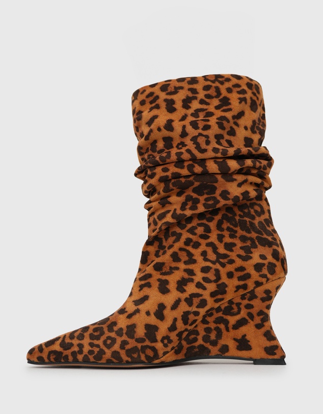 Betts - Strike Ruched Wedge Calf Boots