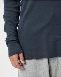 Surrounded By Ghosts - Gypsum Slim Rib Knit Long Sleeve T-Shirt