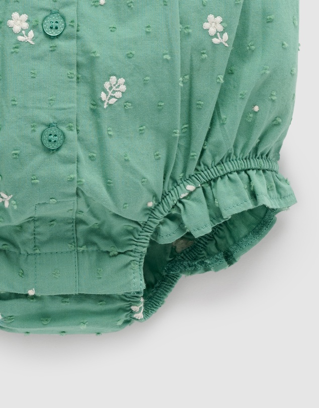 Purebaby - Embroidered Bodysuit -Kids-Babies