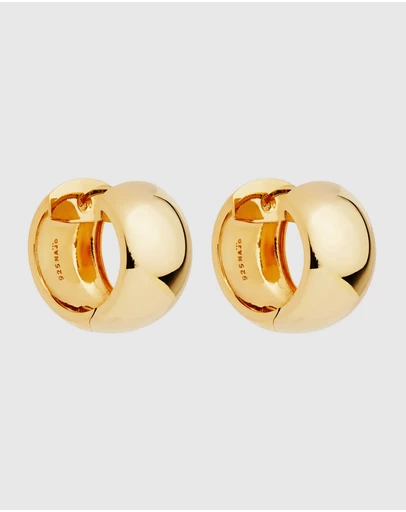 Najo - Daynight Yellow Gold Huggie Earrings