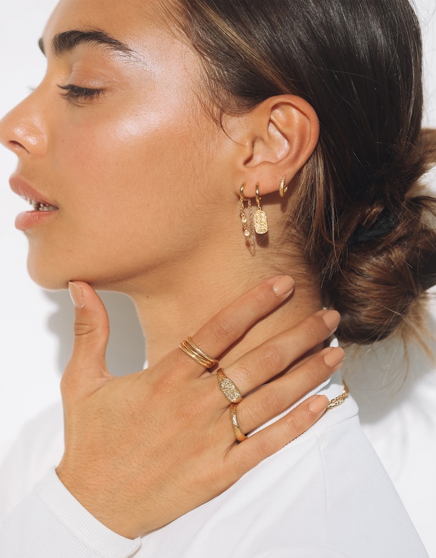 Arms Of Eve - Mendoza Gold Huggie Earrings
