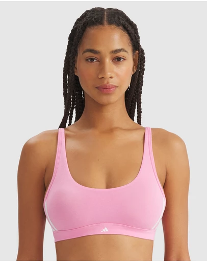 adidas Sportswear - Active Essentials Cotton 3 Stripes Scoop Bralette