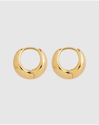 Najo - La Muse Yellow Gold Huggie Earrings