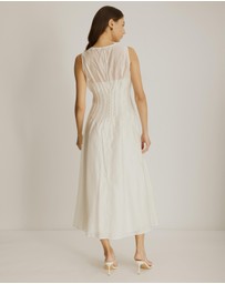 Atmos&Here - Kate Organza Pintuck Maxi Dress
