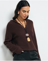 AERE - Lilo Cotton Wool Polo Knit