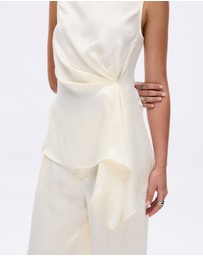 Revibe - Repaired Minima Esenciales Edith Cupro Longline Top - AU 12