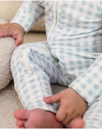 Kynd Baby - Day Or Night Onesie in Blue Gingham