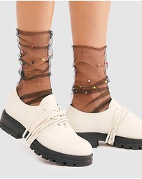 High Heel Jungle - Pastel Pearl Sock