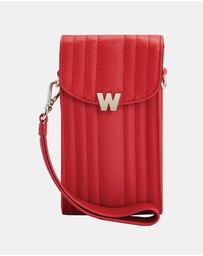 Wolf - Wolf Mimi Phone Case with Wristlet & Lanyard Red