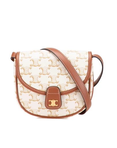 Pre-Loved by Azura Reborn - Pre-Loved Mini Triomphe Coated Canvas Besace Crossbody