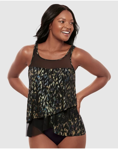 Miraclesuit Swimwear  - Sparkle Plenty Mirage Loose Fit Slimming Underwired Tankini Top