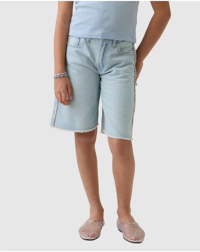 GAP - Lace Side Stripe Five Pocket Jorts - Kids-Teens