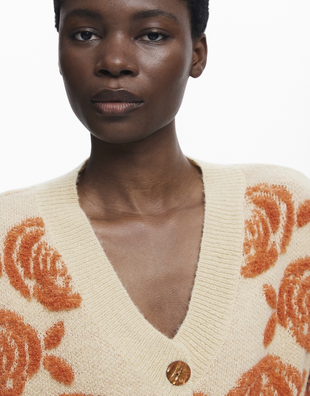 Desigual - Pink button sweater