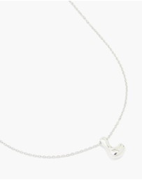 Lovisa - Waterproof Stainless Steel Large Bubble Letter L Necklace