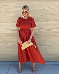 Esther & Co - Iolana Dress - Rust