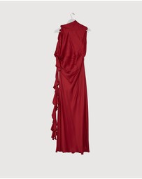Revibe - Repaired Shona Joy Agnes Draped Ruffle Maxi Dress - AU 8