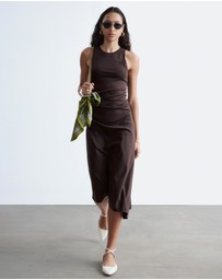 & Other Stories - Ruche Asymmetric Midi Dress