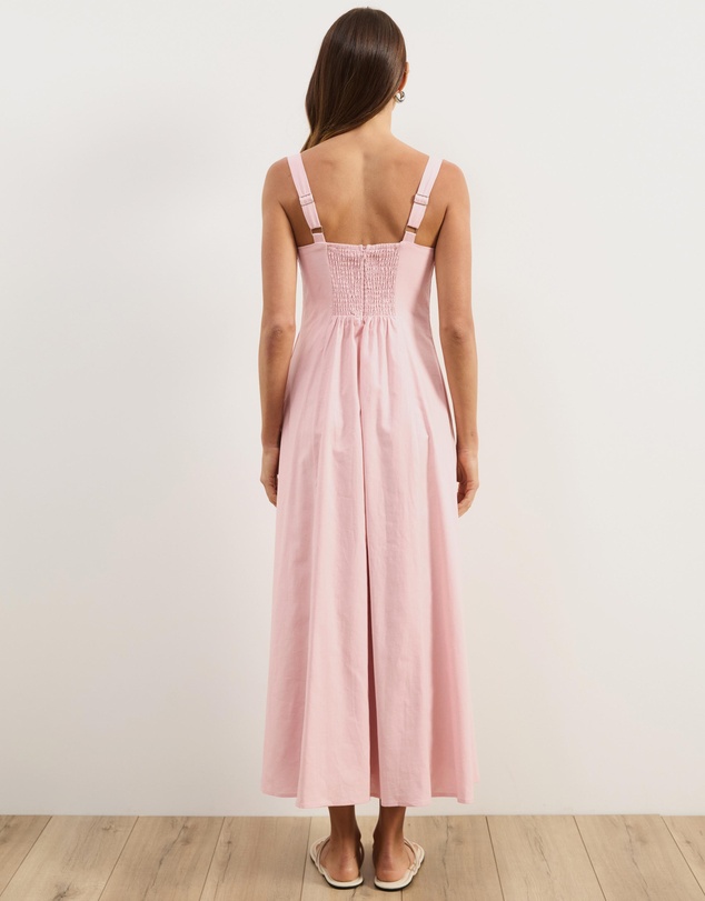 Atmos&Here - Pippa Sleeveless Linen Blend Midi Dress