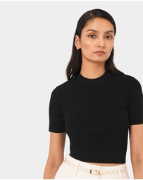 Forcast - Murphy Crop Knit Top