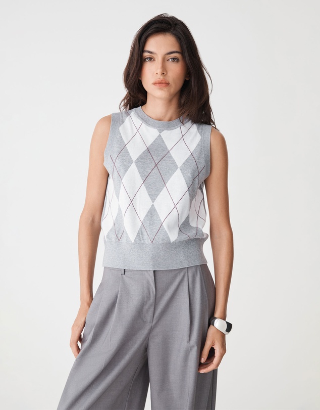 Forcast - Jacinta Argyle Knit Vest