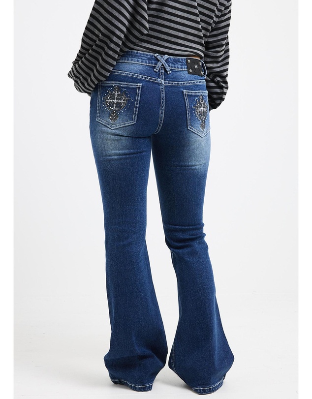 Neon Hart - Melrose Y2K Low Flare Denim Jeans