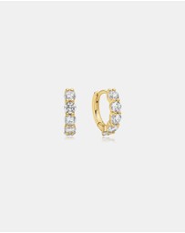 Ania Haie - Gold Quintet Sparkle Huggie Hoop Earrings