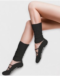 High Heel Jungle - Studio Grip Premium Strappy Leg Warmer Sock - 2 Pairs