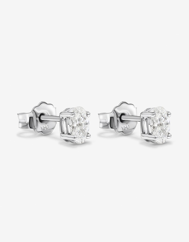 Michael Hill - 0.50TW Lab Diamond Oval Stud Earrings in Silver