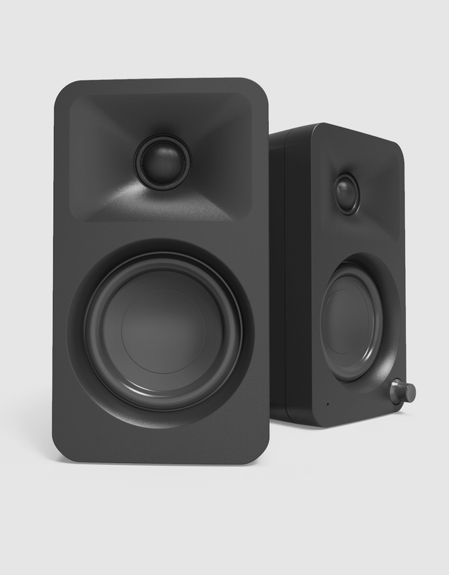 iWorld - Kanto ORA 100W Powered Reference Desktop Computer Speakers with Bluetooth 5.0 Black