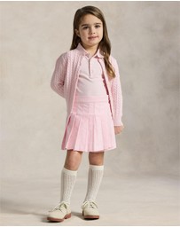 Polo Ralph Lauren - Pleated Cotton Oxford Faux-Wrap Skort - ICONIC EXCLUSIVE (2YRS-6.5YRS)