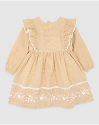 Bebe by Minihaha - Winnie Emb. Gingham Dress