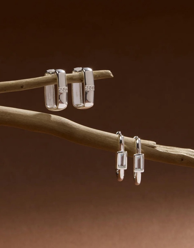 Najo - Skye Silver Cubic Zirconia Earring