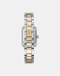 DKNY - Mini Two-Tone 21x27mm Silver Dial Womens Watch + Gold Bracelet