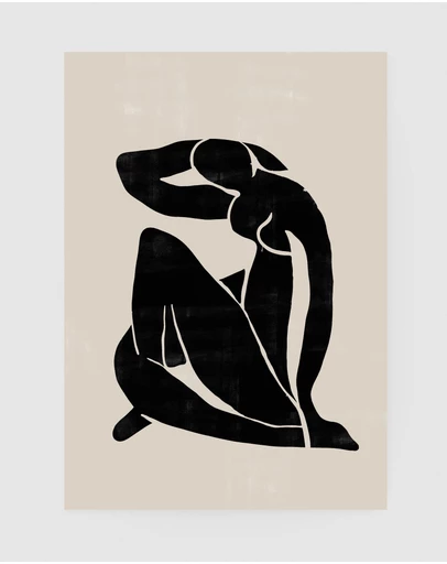 Inka Arthouse - Black Nude by Henri Matisse Art Print