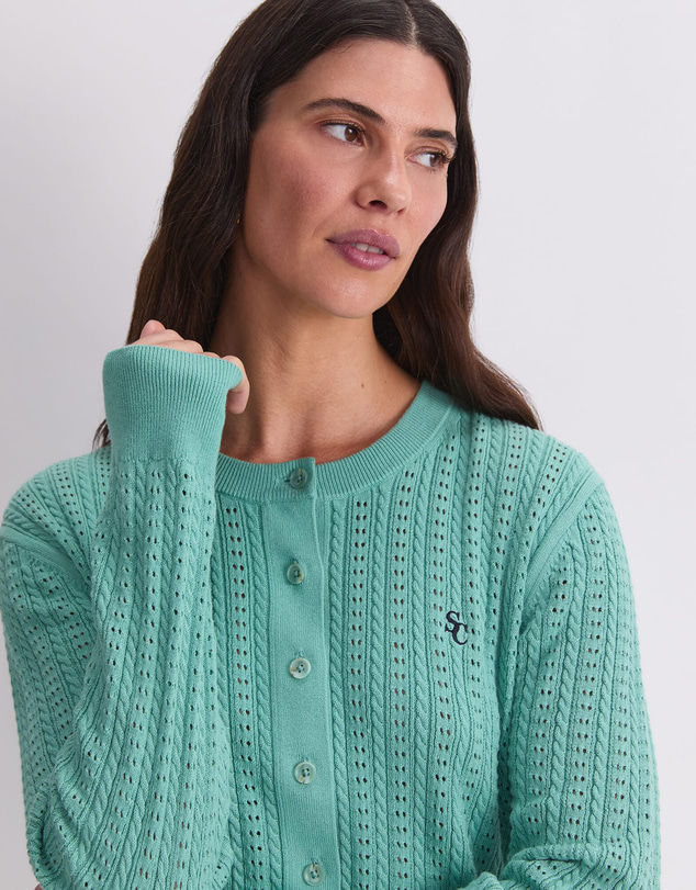 Sportscraft - Elka Cable Pointelle Cardigan