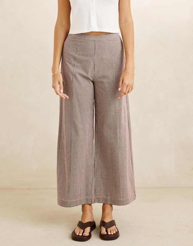 Rhythm - London Check Wide Leg Pants