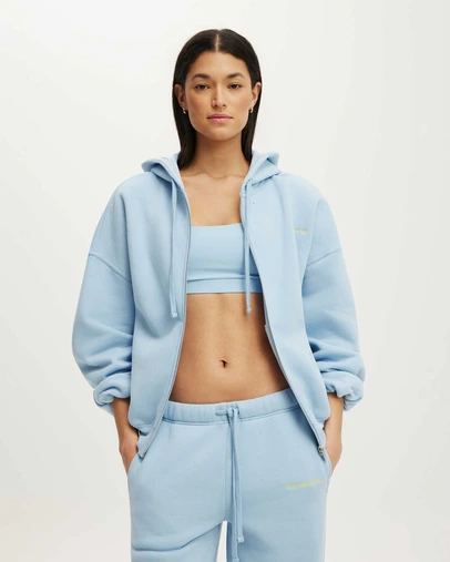 Cotton On Body Active - Plush Oversized Cocoon Zip Through