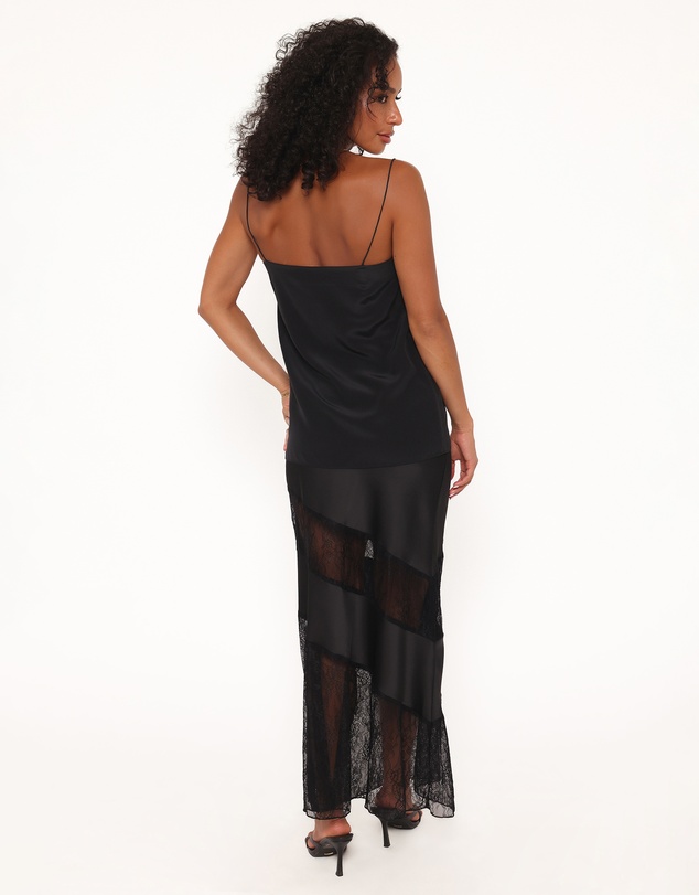 Petal & Pup - Winona Lace Maxi Skirt - Black