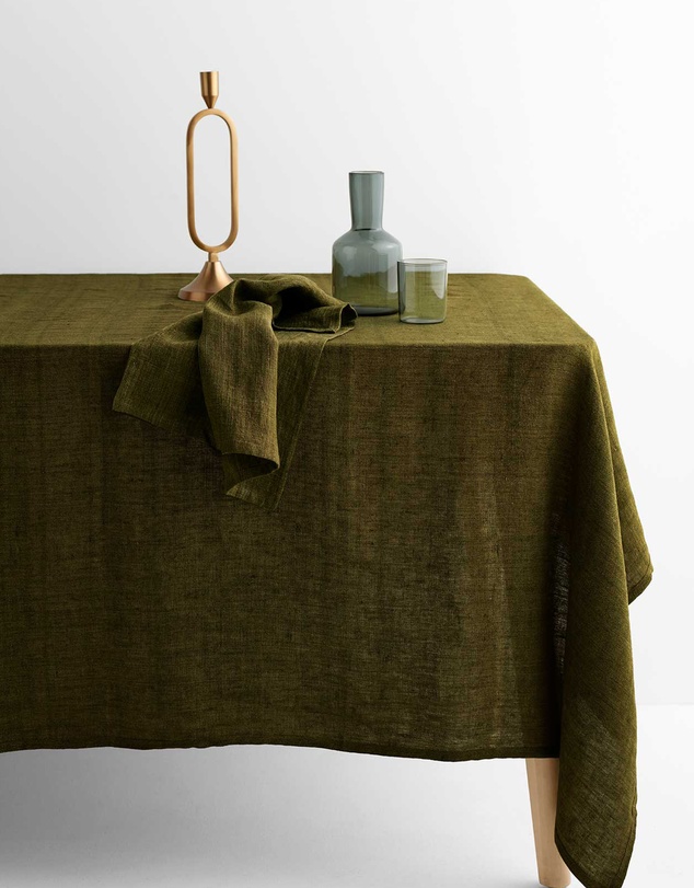 Aura Home - Vintage Pure Linen Tablecloth