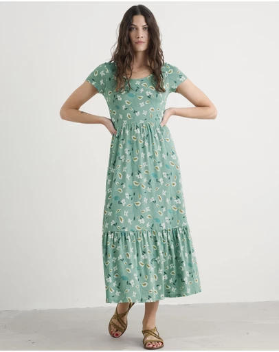 Seasalt - Tor View Short Sleeve Tiered Jersey Dress