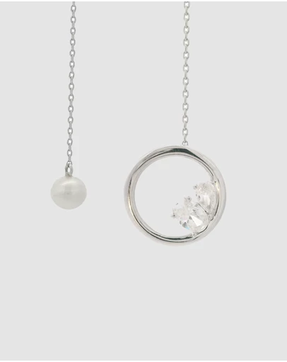 Georgini - Georgini Chic Noel Freshwater Pearl Silver Lariat