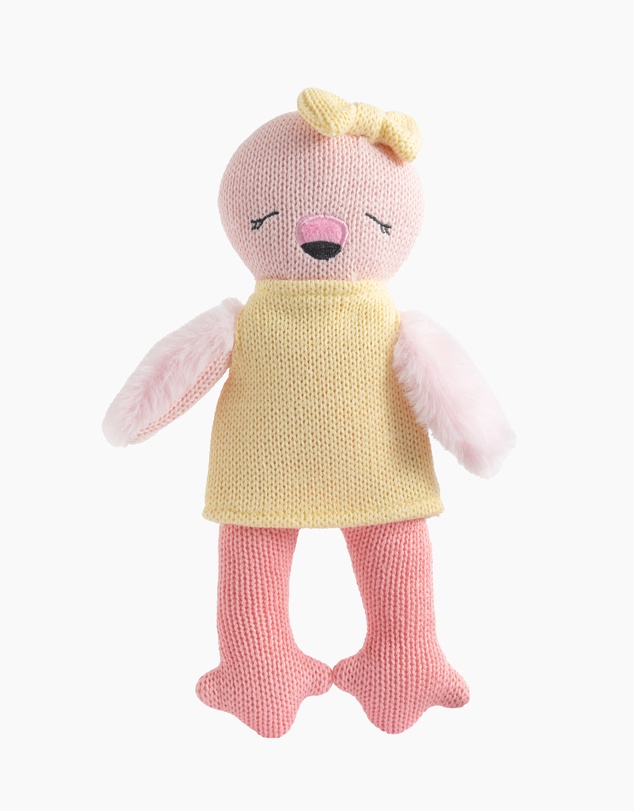 Living Textiles - Knitted Animal Toy - Freya the Flamingo