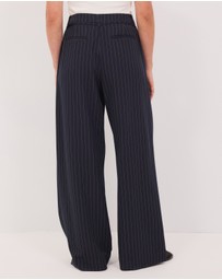 Calli - Rhode Pinstripe Wide Leg Pants
