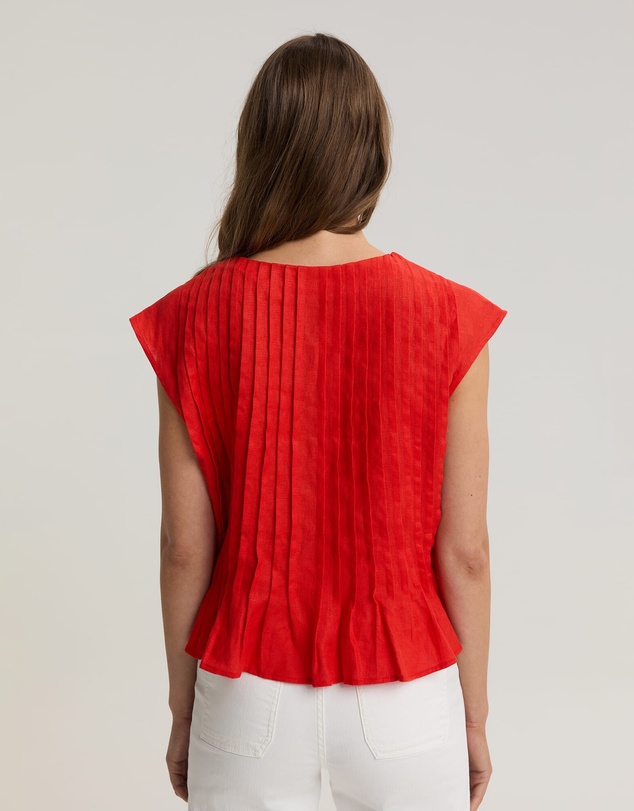 Sportscraft - Ariana Pintuck Linen Blouse