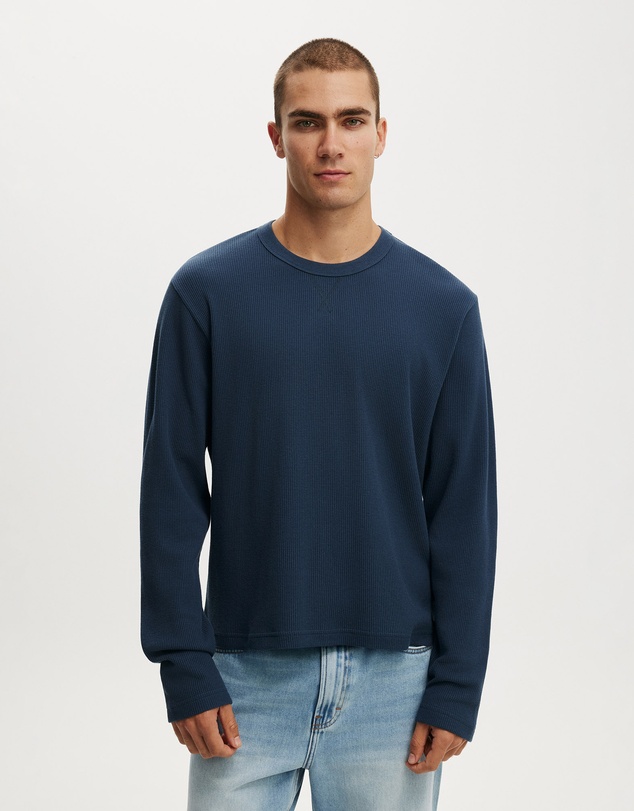 Cotton On - Cropped Fit Textured Long Sleeve