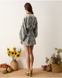 BOTEH - Arcadia Paisley Mini Robe Dress