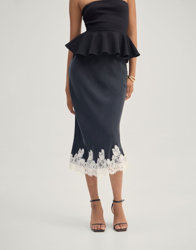 Oxford - Frieda Lace Trim Skirt