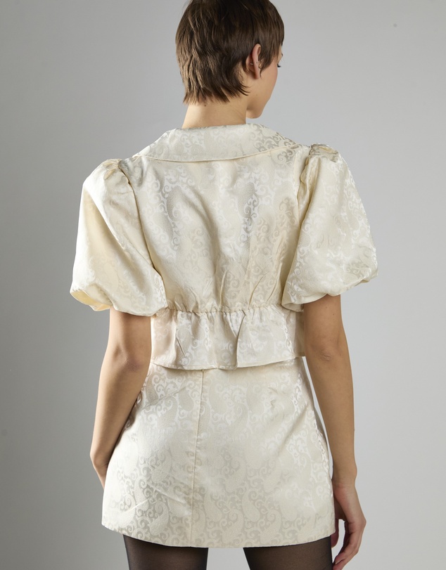 Glamorous - Cream Brocade A-Line Mini Skirt