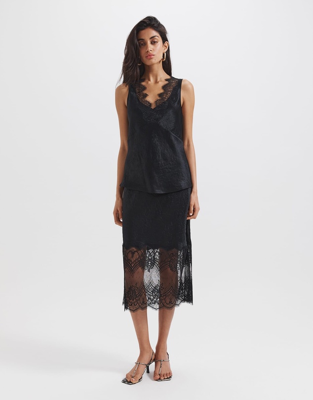 SABA - Ivana Lace Midi Skirt